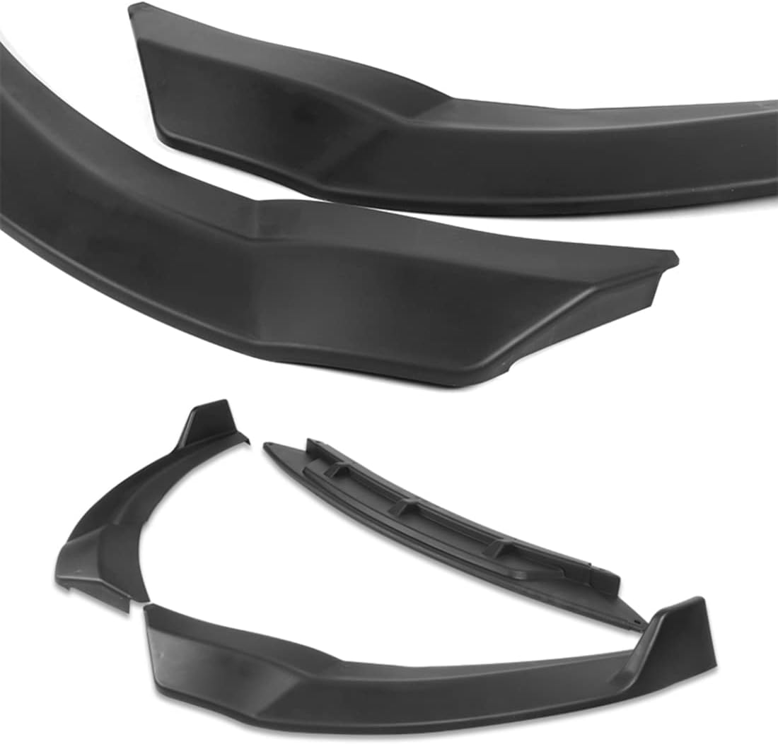 Q1-TECH, 5PCS Front Bumper Lip + Side Skirt Rocker Winglet Canard Diffuser Wing Compatible with 2011-2014 Hyundai Sonata, Front Lip Spoiler Air Chin Body Splitter ABS (Matt Black)