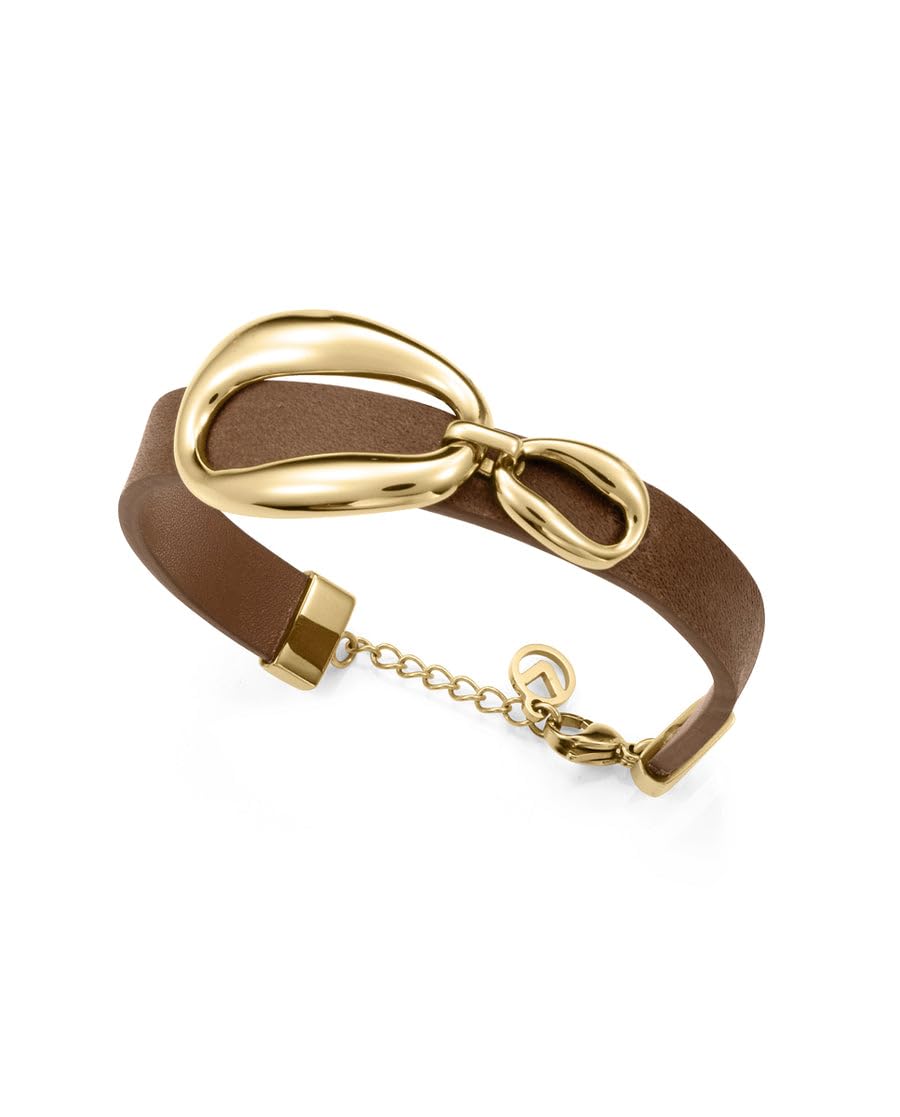 Viceroy | Pulsera Mujer Piel Bañado en Dorado Marrón | 17 cm | 15205P01011