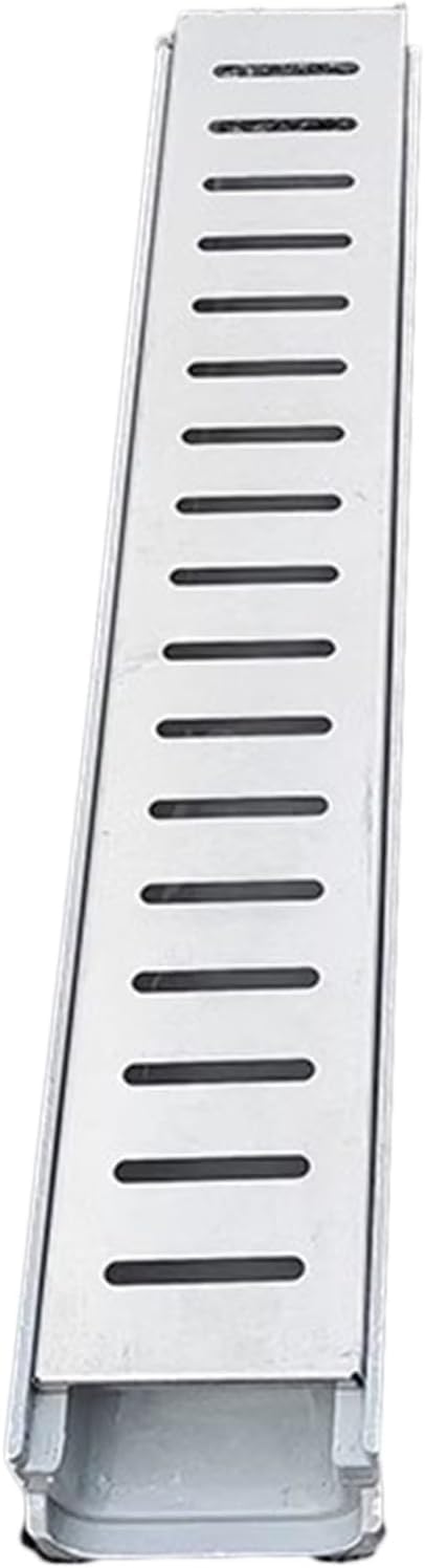 Sistema de rejilla de drenaje ranurada para patio al aire libre, entrada, piscina y jardín, drenaje eficiente de desbordamiento para patios y duchas de piedra, ideal para piscinas