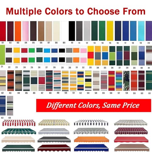 Toile auvent rétractable imperméable anti-UV bâche polyester 4,9x3,7m - 6