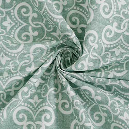 Image of Swayam 210TC Diwan Set Pure Cotton 6 Pcs | Deewan Ethnic Motif Printed Bedsheet Set for Living Room Hall (1-Bed Sheet 60x90 Inch | 2-Bolster Cover 30x30 Inch | 3 Cushion Cover 16x16 Inch) - Green