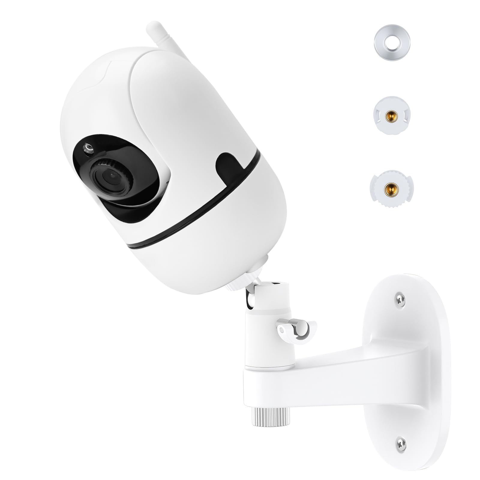 Adjustable Baby Monitor Wall Mount for HelloBaby HB6550/HB6560/HB6240/HB65/HB6148/HB6339 & ANMEATE SM935E, 360° Swivel Baby Monitor Stand Adhesive