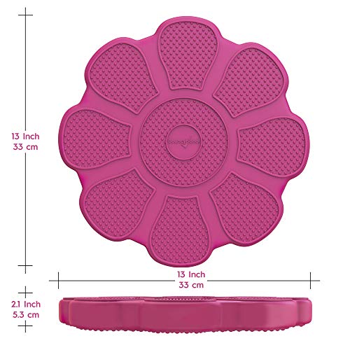 Image of Shaped Wiggle Seats by Bouncyband - Red Flower, 13 inchx13 inchx2.2 inch- Inflatable Sensory Cushion for Kids, Improves Student Productivity and Focus, Comes with Easy-Inflation Pump to Customize Firmness