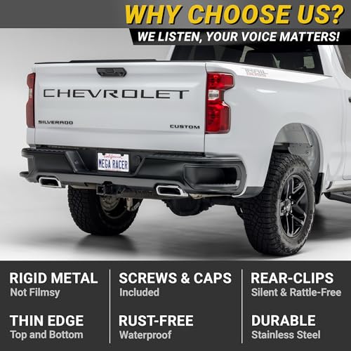 Image of Premium Slim Matte Black License Plate Frame - 1 Piece, Rust-Free Stainless Steel & Rattle-Free, Street Legal, Universal with Screw Caps, Thin Edged Metal Front or Rear Car Tag Holder for Men & Women