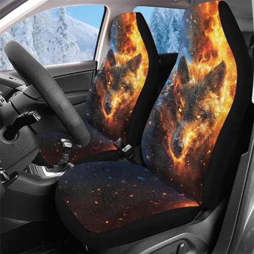 Housse de sieges auto durable loup avec finitions renforcées universelles