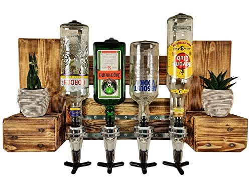 Schnapsbar mit Getränkespender Wandbar mit Flaschenhalter Weinregal aus...