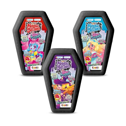 Craze Magic Slime Glam Monstars 3er Pack – Kit para Hacer Slime con 6 Toppings y 3 Figuras VIVI, Sally y Brianna – Blandiblu para Niños y Niñas Desde 3 Años, Regalo Creativo