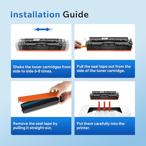 Image of 218X 218A Toner (with Chip) Compatible for HP 218X 218 Toner Cartridges 4 Pack for Hp Color LaserJet Pro MFP 3301fdw 3301sdw 3301cdw 3201dw Printer Ink Set W2180X (BCMY) | 218X 218 Toner