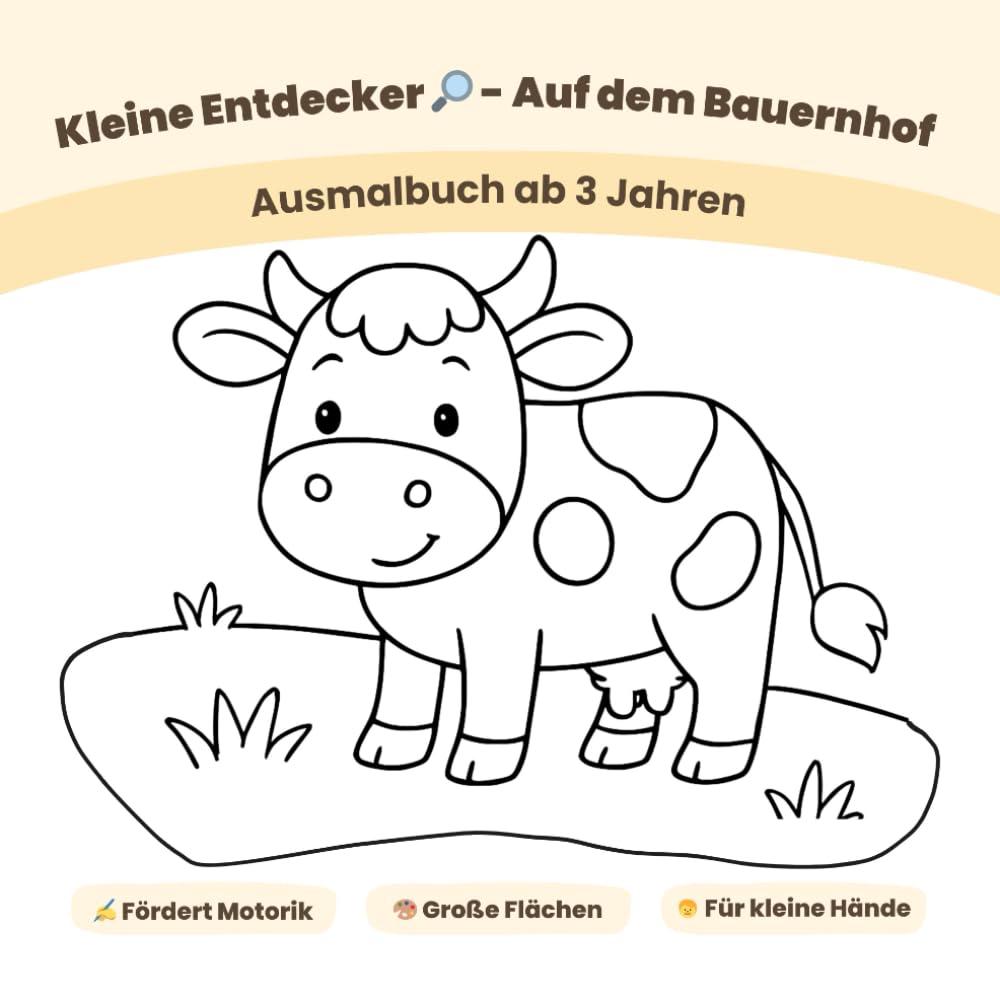 Kleine Entdecker - Auf dem Bauernhof: Großes Ausmalbuch für Kinder ab 3 Jahren