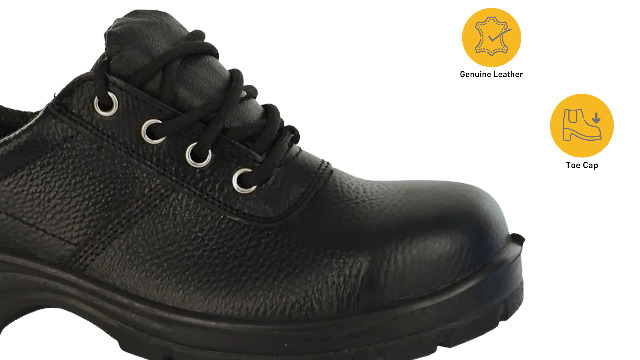 Tiger Lorex Grain Leather with Steel Toe Cap Low Ankle Single