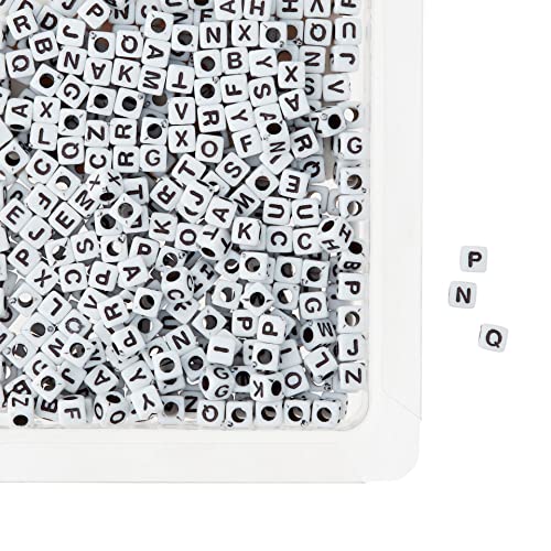 12 Packs: 400 ct. (4,800 Total) White Pearl Plastic Alpha Block Bead Mix, 4.8mm by Bead Landingâ„¢