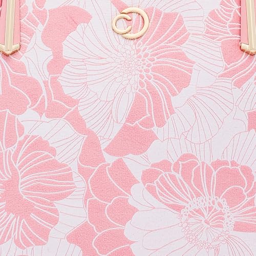 Image of Caprese Margot Satchel Bag, Medium | Stylish Floral Print Handbag for Women with Adjustable & Detachable Sling Strap | Secure Zip Closure | Perfect for Office & Daily Essentials