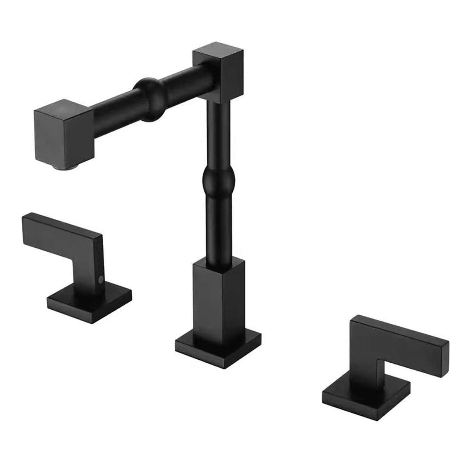Robinet de lavabo 3 trous orientable pour rénovation salle de bains - 2