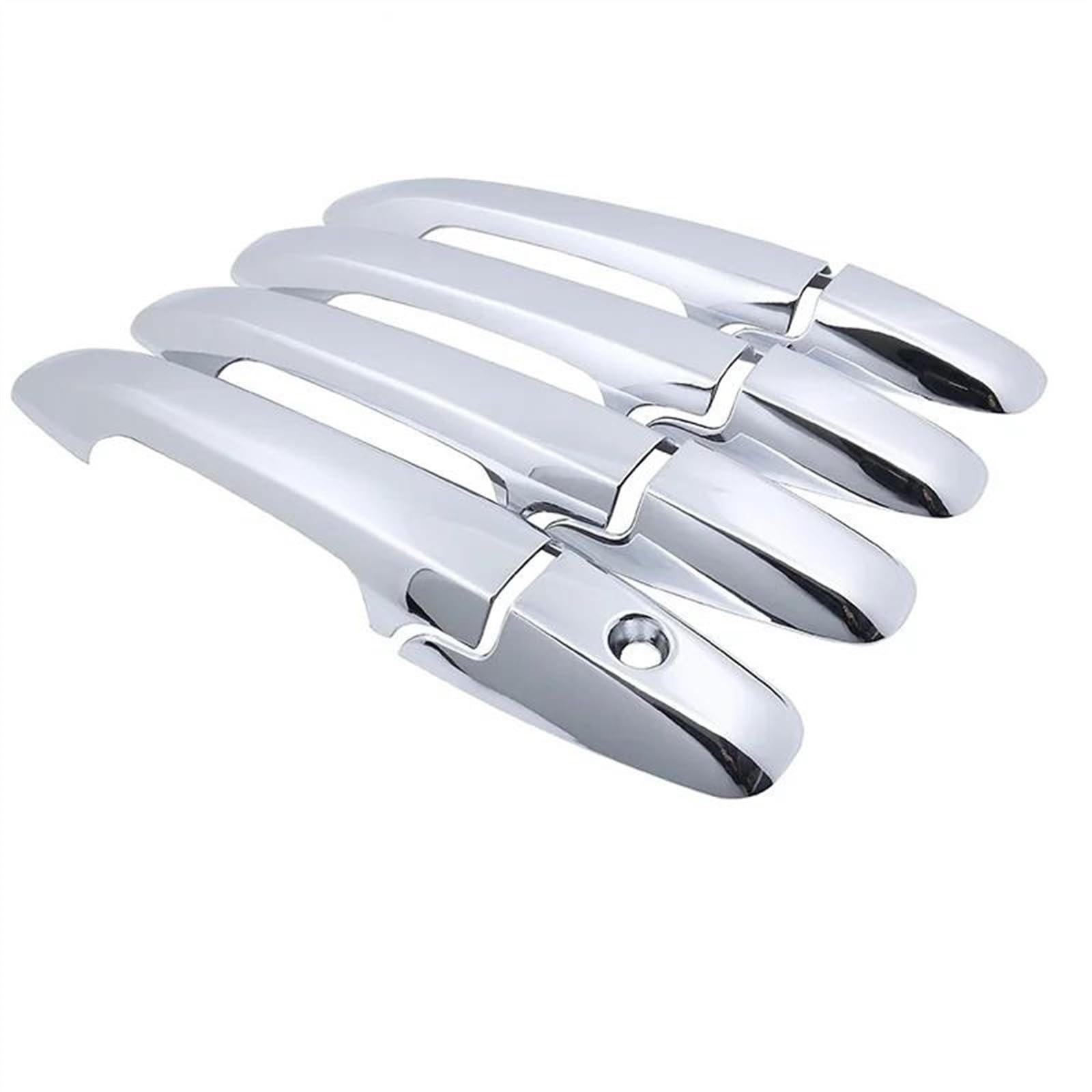 CSSPDM Chrome Car Door Handle Cover Trim Carbon Fiber for Civic 8 2006-2009 2010 Car-Styling Exterior Parts Accessories(Chrome)