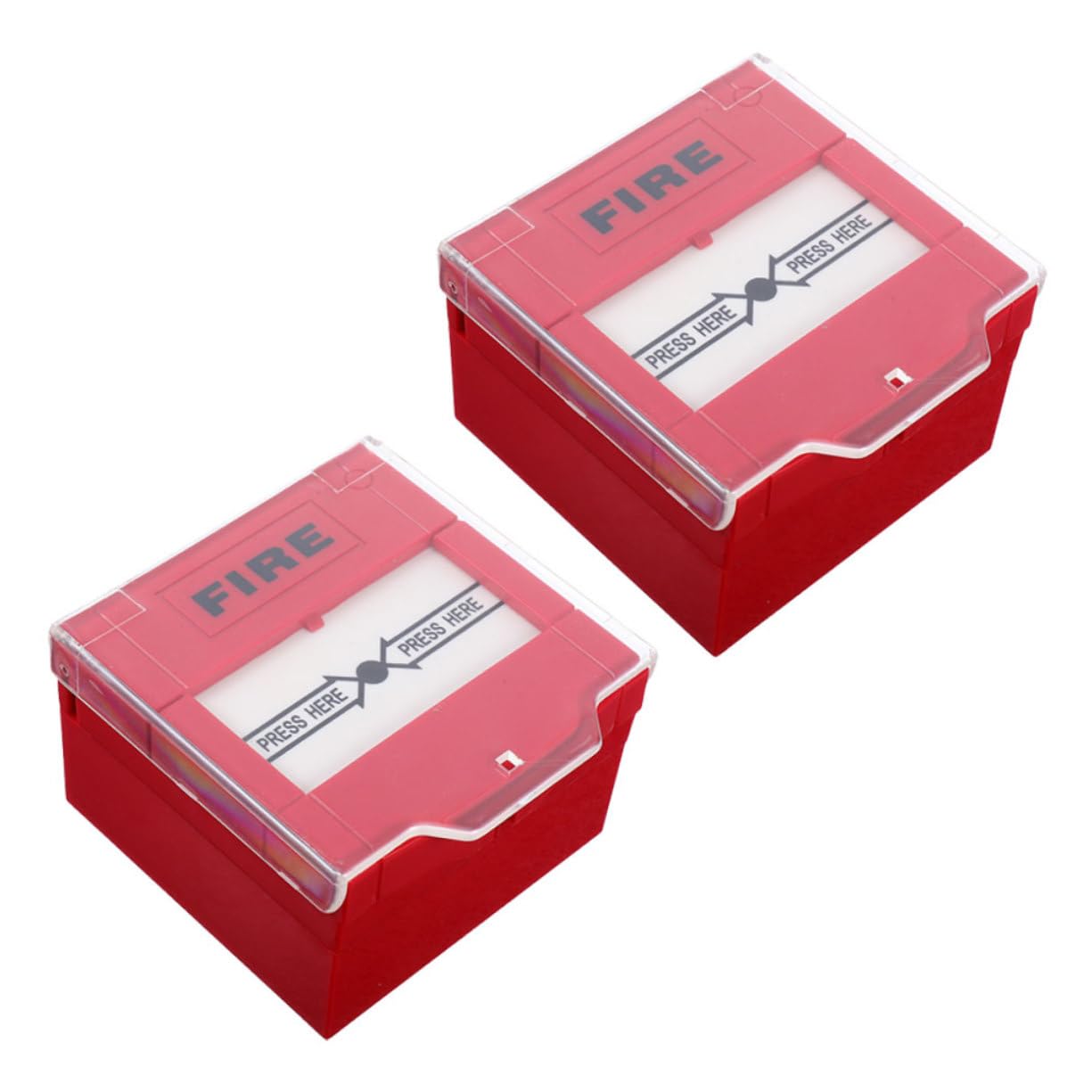 Didiseaon Botón de Alarma de Incendio Manual Fácil Instalación y Reinicio 2 Unidades de Plástico Rojo Compatible Sistema, Adecuado para Hotel y Oficina
