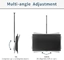 Audiovan LCD TV Ceiling Mount Stand 32 to 75" Height Adjustable LED Bracket (Single TV Ceiling Mount, Black) gallery image