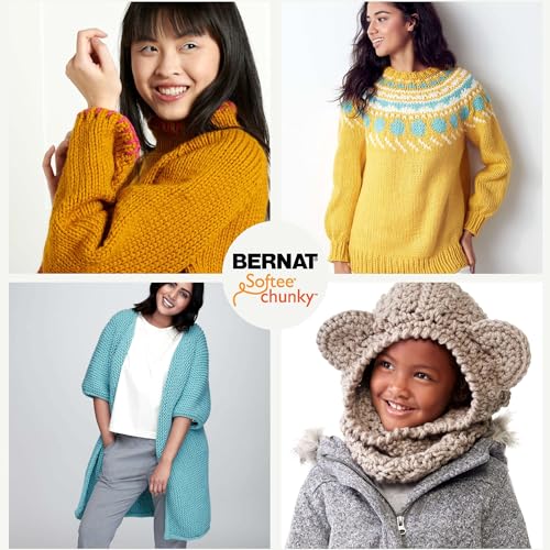 Image of Bernat Softee Chunky Teal Waves Yarn - 1 Pack of 400g /14oz - Acrylic - 6 Super Bulky - Knitting /Crochet