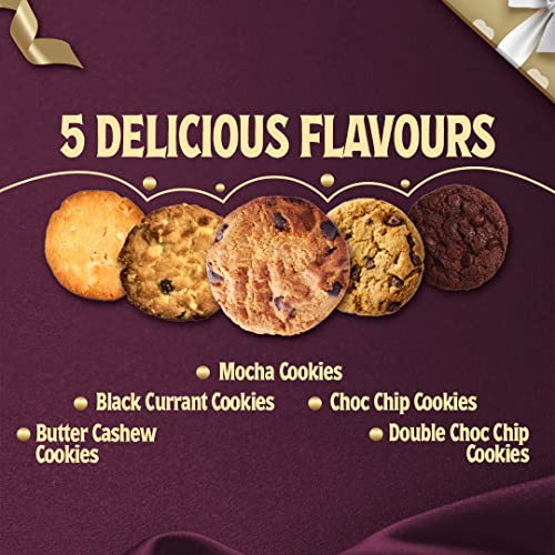 Image of Cookieman Happy Birthday Assorted Cookies Gift Tin - 600 Gram | Chocolate Chip, Double Choco Chip, Butter Cashew, Black Currant & Mocha Cookies, Perfect For Special Occasions & Gifting
