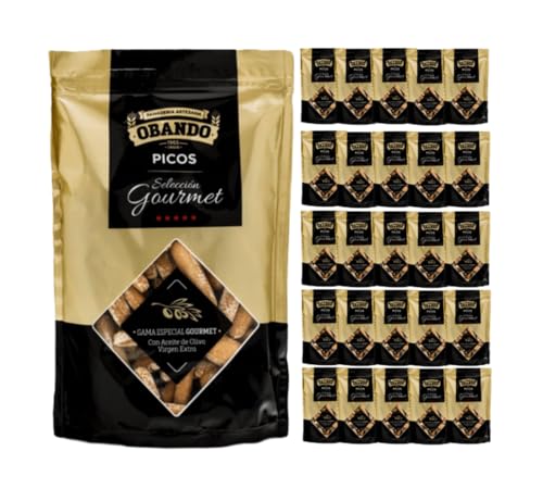 Picos de Pan Artesanos Obando - Los Mejores Picos Artesanales Gourmet - Envío 24 h - Corazón Extremeño (25b)
