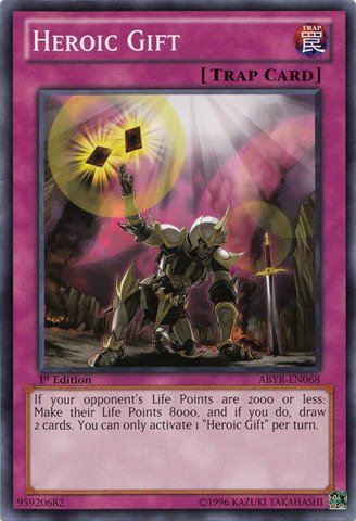 yugioh gift card Amazon.com: YU-GI-OH! - Heroic Gift (ABYR-EN068) - Abyss Rising - Unlimited  Edition