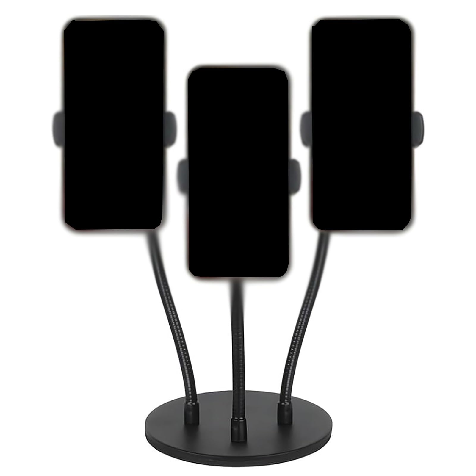 Generico Supporto Multifunzionale per più telefoni cellulari per Streaming Live e videoconferenze, Supporto per Telefono Cellulare con 3 telecamere, Supporto per Controllo di Gruppo da Tavolo per Una