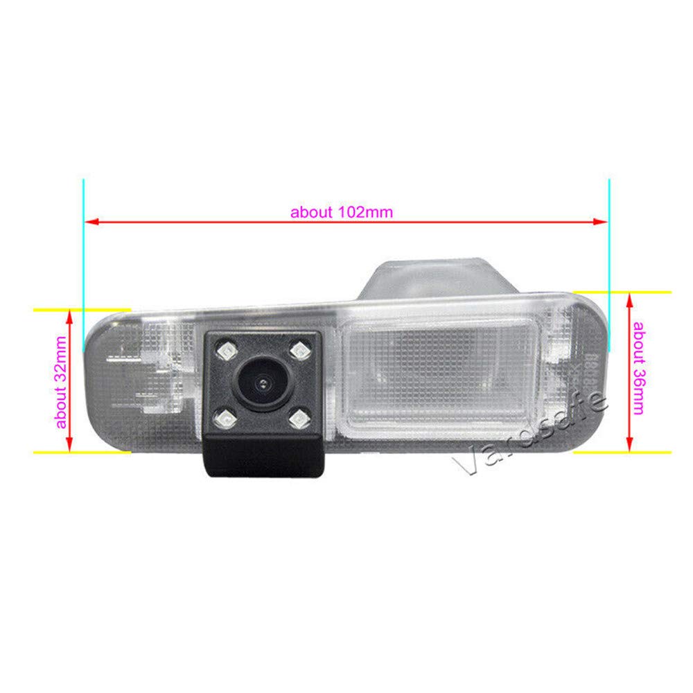 VS170S - Monitor de pantalla de visión trasera con ventosa y cámara de marcha atrás para Kia Rio Pride UB
