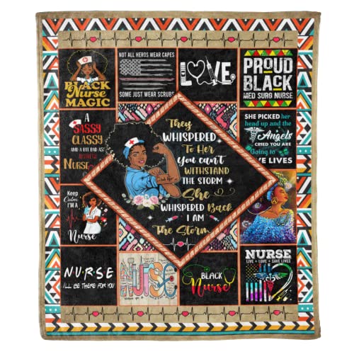 Best Family Gifts Keep Calm I Am A Nurse, Blankets, Medical Professionals Technicians Staff, Birthday, Thanksgiving, Super Soft & Warm Blanket