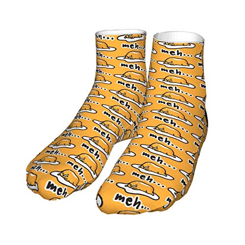 Gudetama Cute Women's Crew Casual Socks for Hiking Sports Yoga Athletic Ankle Socks