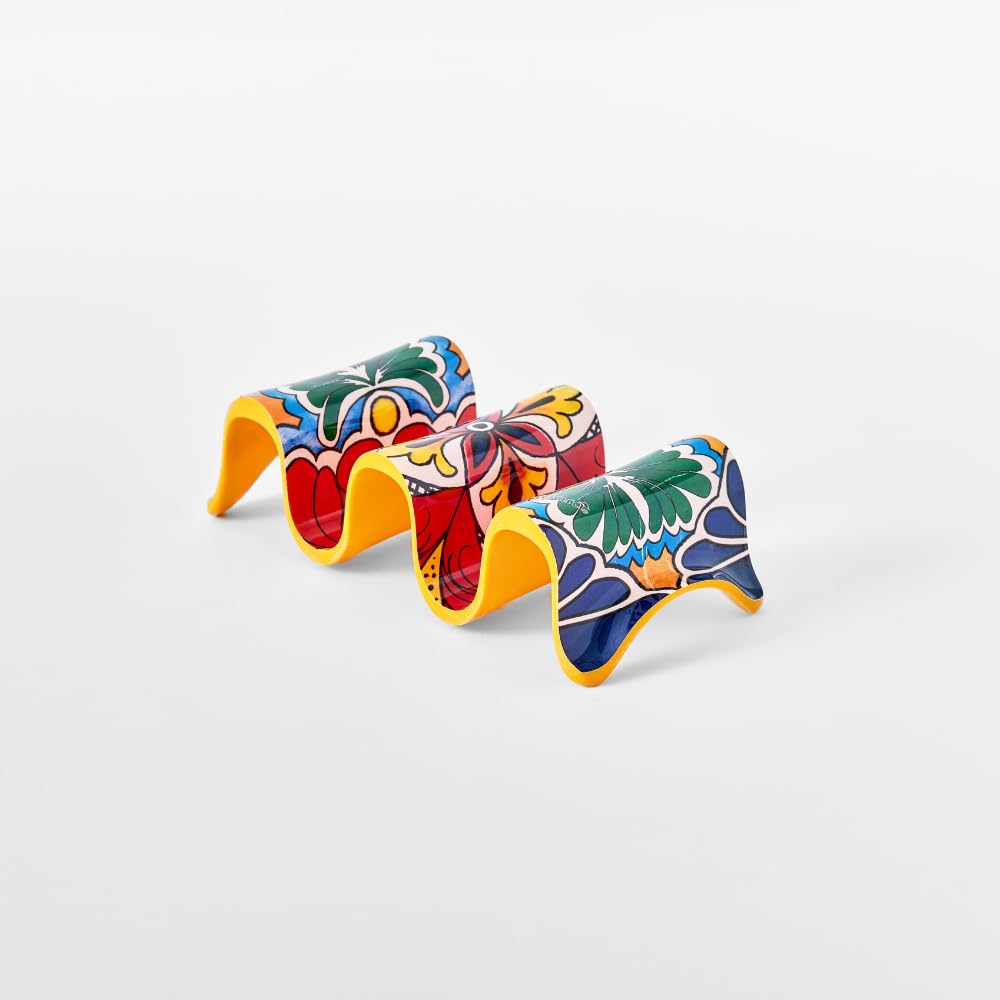 PreparaMultiple Taco Holder, Yellow, Holds 3 Tacos