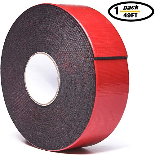 Tintvent Double-Sided Mounting Adhesive Tape -PE Foam Seal Strip for Doors,Automotive Mounting，Weatherproof Decorative