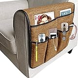 YJZQ Organisateur d'Accoudoir Rangement de fauteuil avec 4 Poches Sac de Télécommande sa...