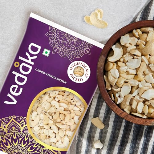 Image of Amazon Brand - Vedaka Broken Cashews | 1 Kg | Kaju Nuts | Gluten-Free & Plant Based Protein | Hygienically packed
