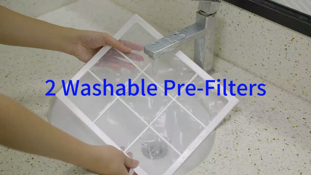 ZXBEER Luftreiniger Allergiker HEPA-Luftreiniger mit CADR 400m³/h