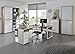 Produktbild moebel-dich-auf Komplettes Arbeitszimmer - Büromöbel Komplett Set Modell Maja Set+ in Eiche Natur/Weißglas (Set 3)