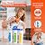 Express Water - 1 Year Deionization Reverse Osmosis System Replacement Filter Set - 6 Filters with 50 GPD RO Membrane - 10 inch Size Water Filters
