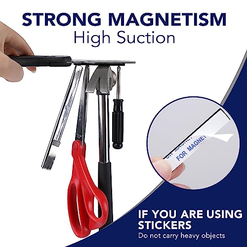 Image of MIKEDE 30 Pack Strong Neodymium Bar Magnets with Double-Sided Adhesive, Powerful Black Rare Earth Magnet Heavy Duty Bar Magnet for Craft, Fridge, Kitchen, Office 60x10x3mm