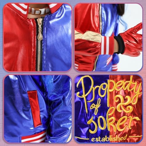 Harley Costume Kids Cosplay Joker Coat Gloves T-Shirt Necklace Wig Inflatable Baseball Halloween Carnaval 4 51RrSCafeTL. AC