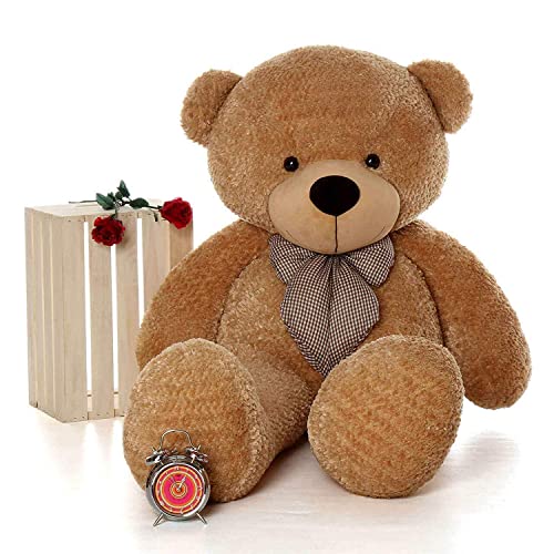 Image of JAI SHREE Soft Plush Teddy Bear for Kids & Girls | Cute Hugable Stuffed Toy with Bow for Birthday, Anniversary & Valentine's Dayt (Brown New, 2 Feet)