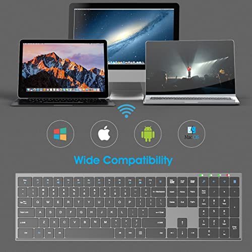 Wireless-Keyboard-Trueque-Full-Size-Ultra-Slim-Keyboard-Silent-Keys-24-GHz-Wireless-Ergonomic-USB-Computer-Keyboard-with-Number-Pad-for-Laptop-Windows-PC-Desktop-Mac-Grey