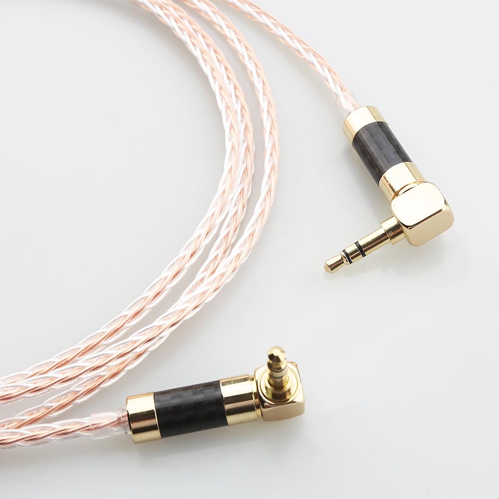 3,5-mm-Stereo-Aux-Audiokabel, kompatibel mit Telefon, MP3-Player, Auto-Headset, Lautsprecher, 24 K vergoldet, Stecker auf Stecker (rechtwinklig auf rechtwinklig, 1,5 m)