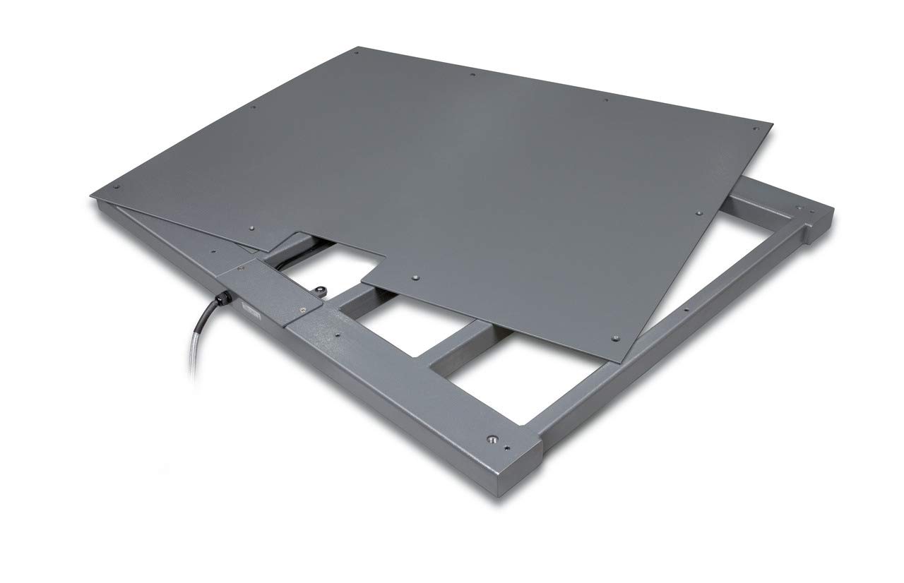 Plataforma de pesaje de acero, pintada 1500x1250x80 mm: Máx. 600 kg: e = 200 g: d = 200 g: