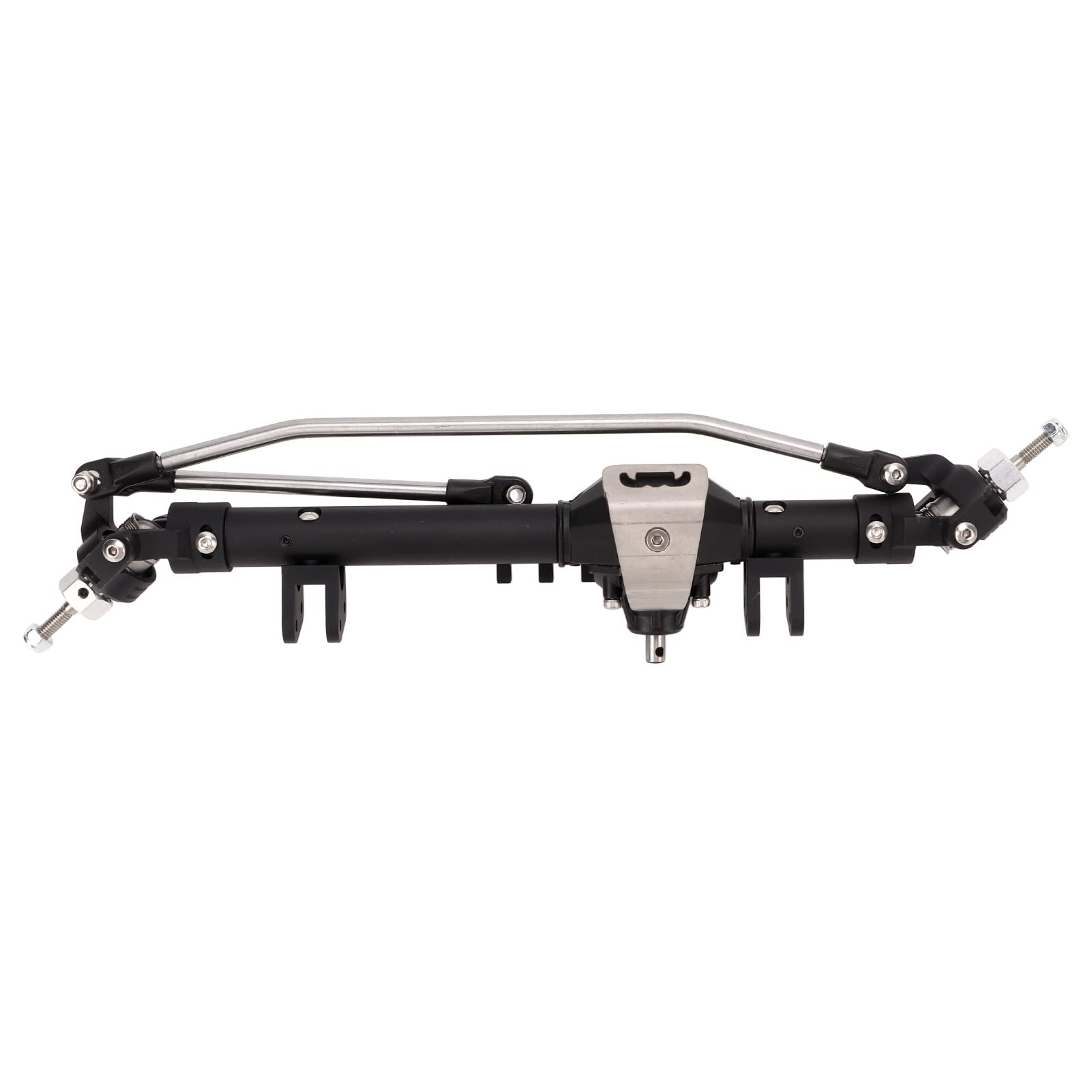 Stop Aluminium w Kształcie Diamentu 1/10 RC Ulepszenie Przedniej Osi dla Axial Wraith 90018 RR10 90048 Obrabiana CNC Stalowa Przekładnia o Dużym Prześwicie (BLACK)