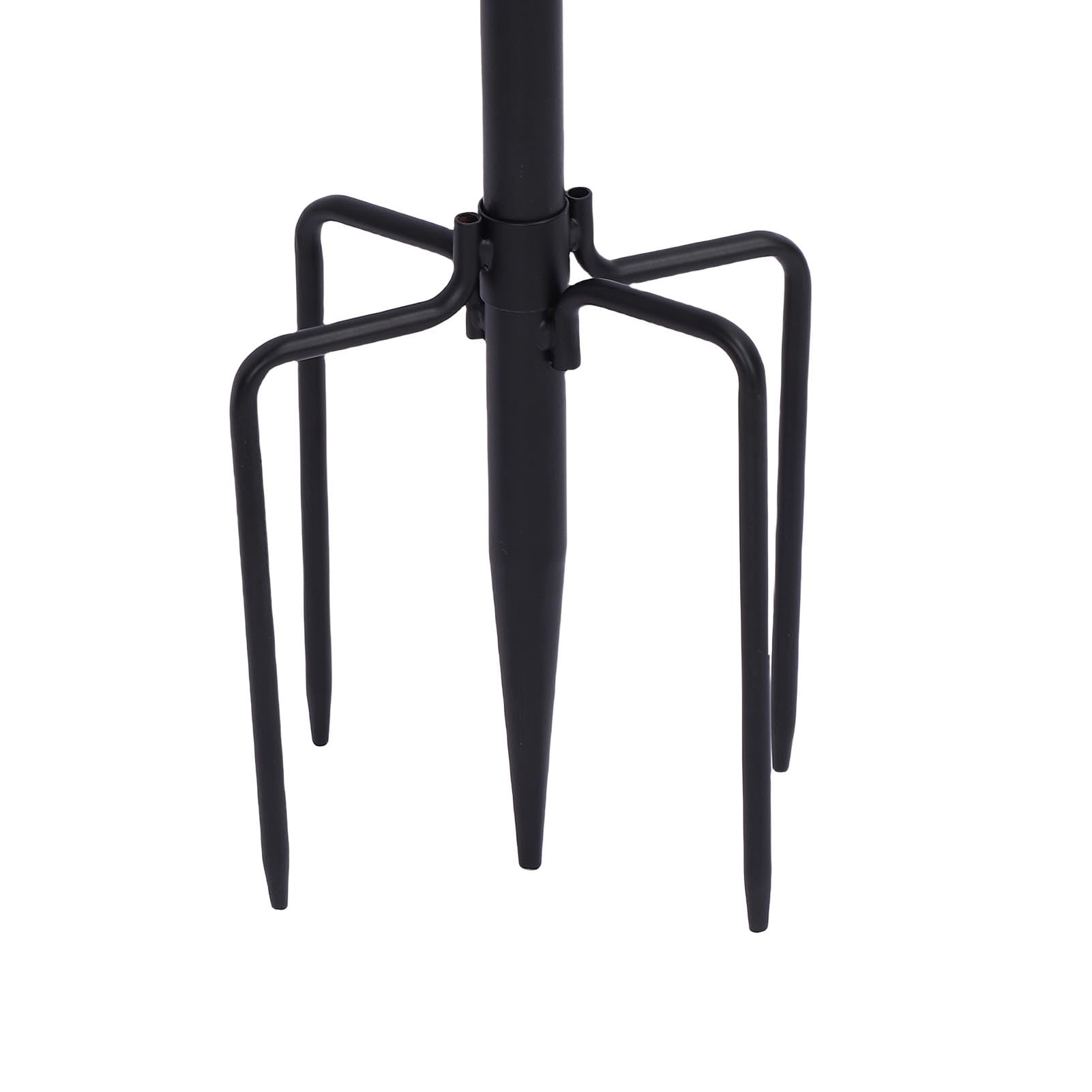 Fdit Lichterkettenmasten, 2er-Set Verstellbare Licht-Hängeständer, Metall-Lichtmasten mit Gabel für Außengarten, Terrasse, Hinterhof