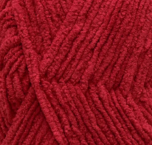 Image of Thick Chunky Wool, Elegance SM Deep Red WL 600 gm Best Used with Knitting Needles, Crochet Needles Wool Yarn for Knitting. D