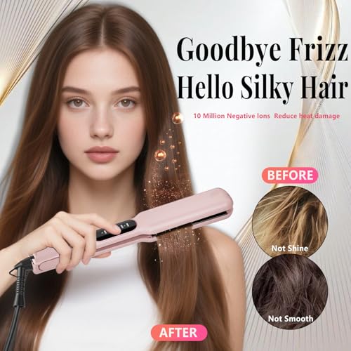 Plancha de cabello 38mm con temperatura ajustable miniatura 5