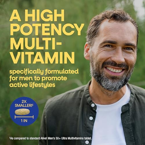 Nature’s Way Alive! Men’s 50+ Ultra Minis Multivitamin, 180 Mini Tablets | Complete Daily Men's Vitamins, High Potency Formula, Supports Healthy Brain, Eyes & Heart*, with Methylated B12, Gluten Free - image 2