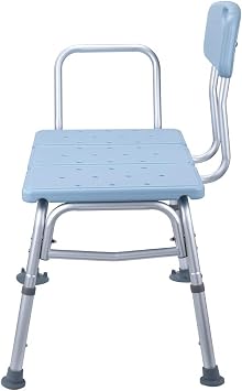 Tub Transfer Bench for Bathtub, Adjustable Shower Bench Seat with Backrest & Arms, 330lbs Weight Capacity - Bath & Shower Chair for Seniors and Adults, Non-Slip Seat for Inside Shower or Tub