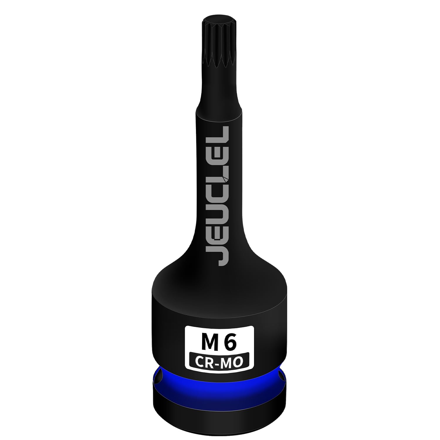 JEUCLEL M6 Triple Square Impact Spline Bit Socket, 6mm Metric 1/2-Inch Impact Drive Triple Square Socket, Cr-Mo Steel Lengthen Screwdriver Adapter