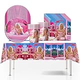 barbie party dreamhouse 👸👸【Schnell und bequem】Das Barbiprinzessin Geburtstagsdeko Geschirr kann die Reinigungsarbeiten nach der Party schnell und einfach abschließen und mehr Zeit damit verbringen, die glückliche Zeit zu genießen.