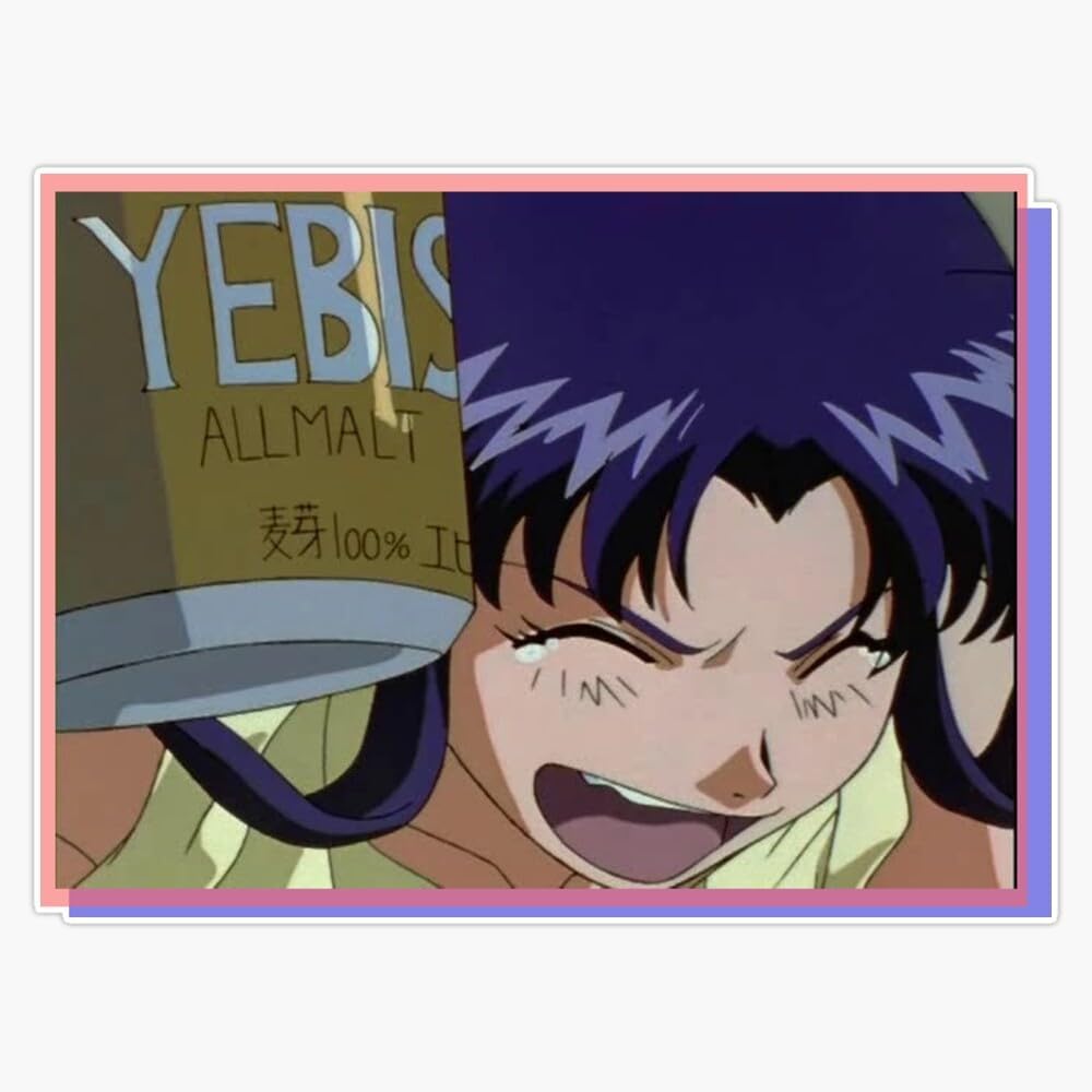 Misato Neon Genesis Evangelion Sticker Vinyl Waterproof Sticker Decal Car Laptop Wall Window Bumper Sticker 5"